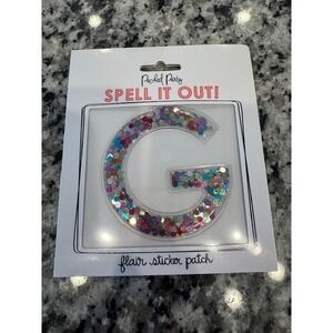 Packed Party Spell It Out Confetti Initial Sticker Patch Letter G Multi‎ Color